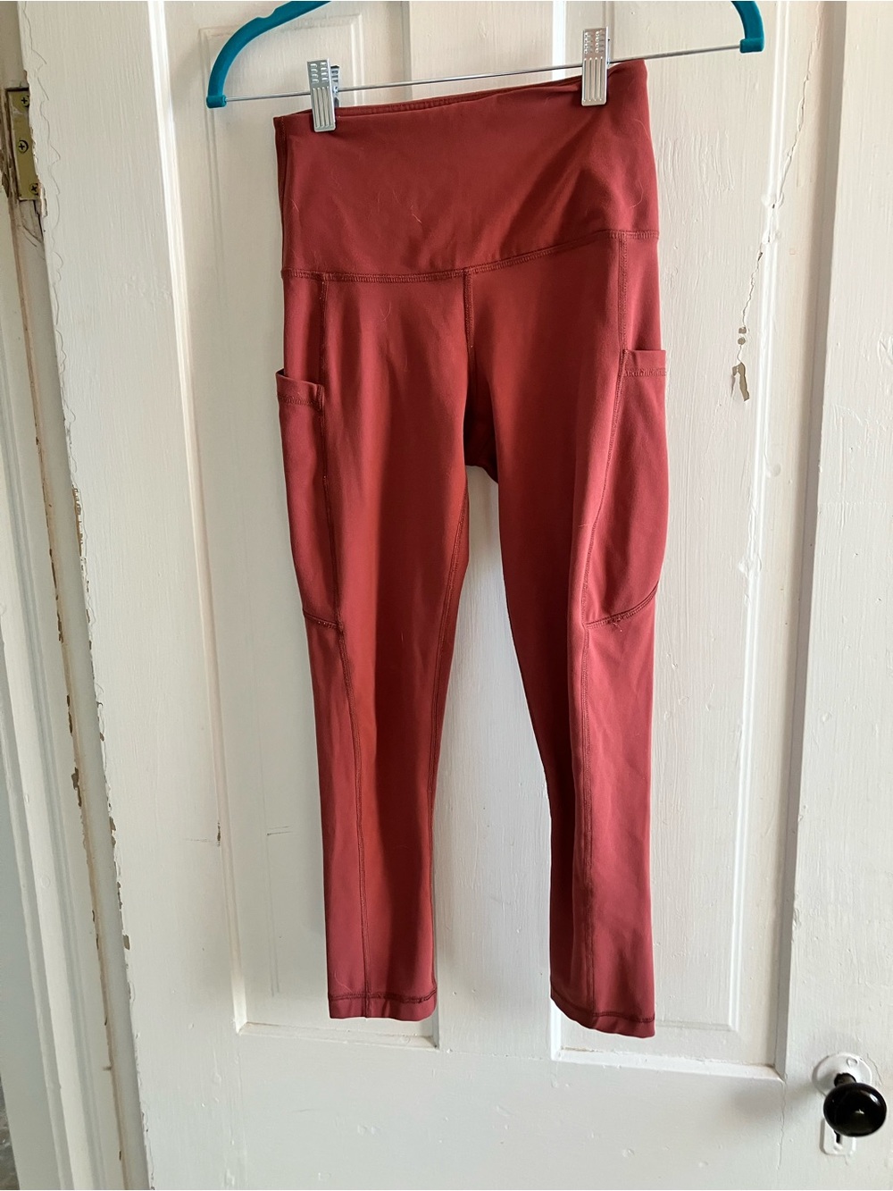 High-Rise Pocket Leggings - Rust Red